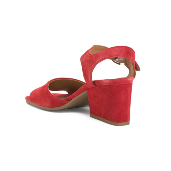 AQUATALIA Strawberry Made In Italy Suede Rosie Heel Sandals - Picture 2 of 2